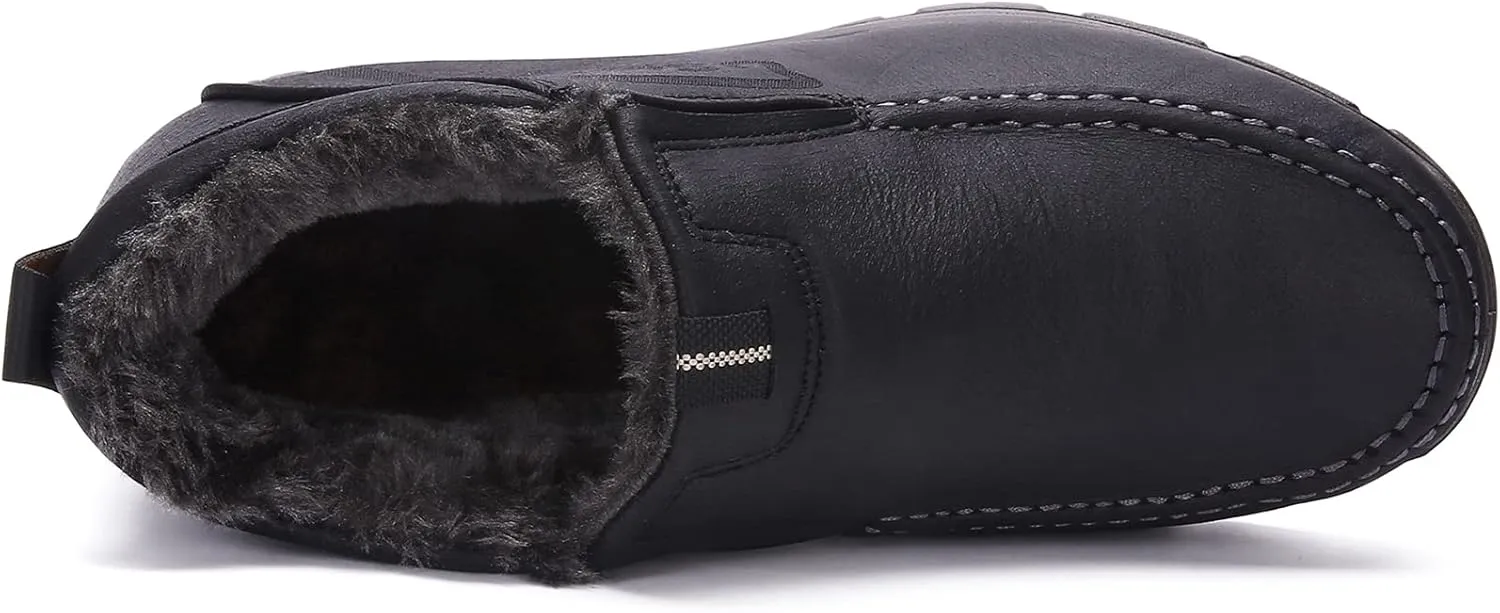 COSIDRAM Men Shoes Winter Snow Boots Cotton-padded Slip on Casual Warm Walking Sneakers House Shoes
