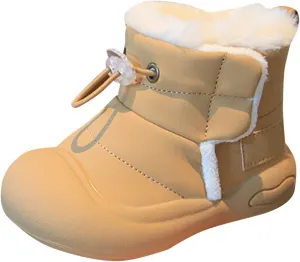 Cotton Fuzzy Snow Booties For Kids Boys Girls Toddler Soft Shoes Winter Outdoor Ski Warm Comfy Non Slip Boots Fashion
