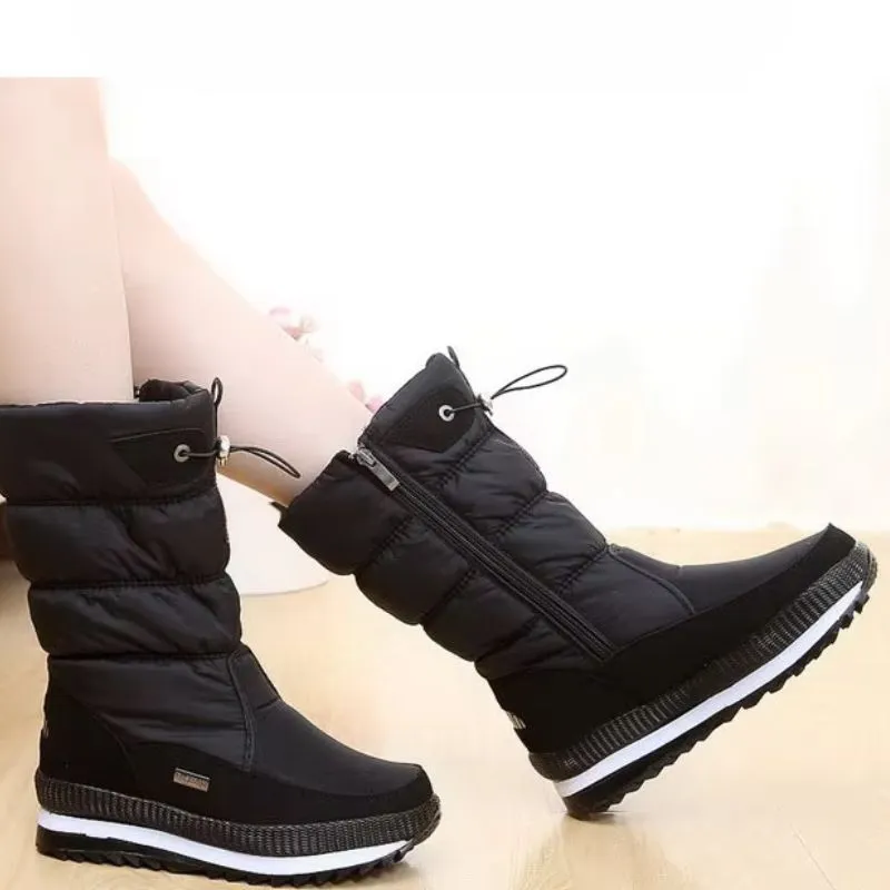 Cozy Mid Calf Snow Boots – Warm & Stylish Winter Shoes