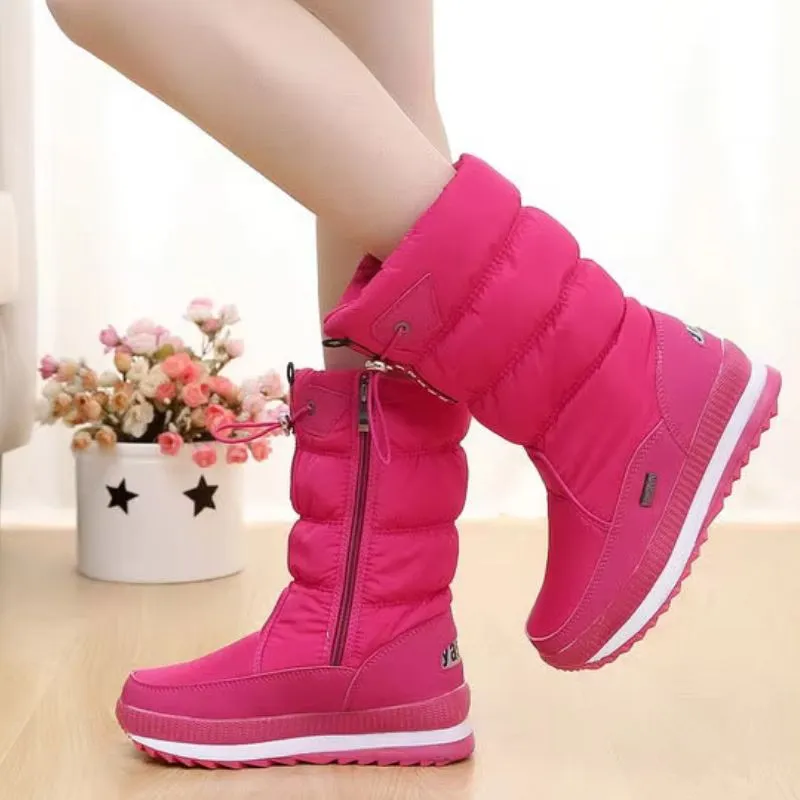 Cozy Mid Calf Snow Boots – Warm & Stylish Winter Shoes