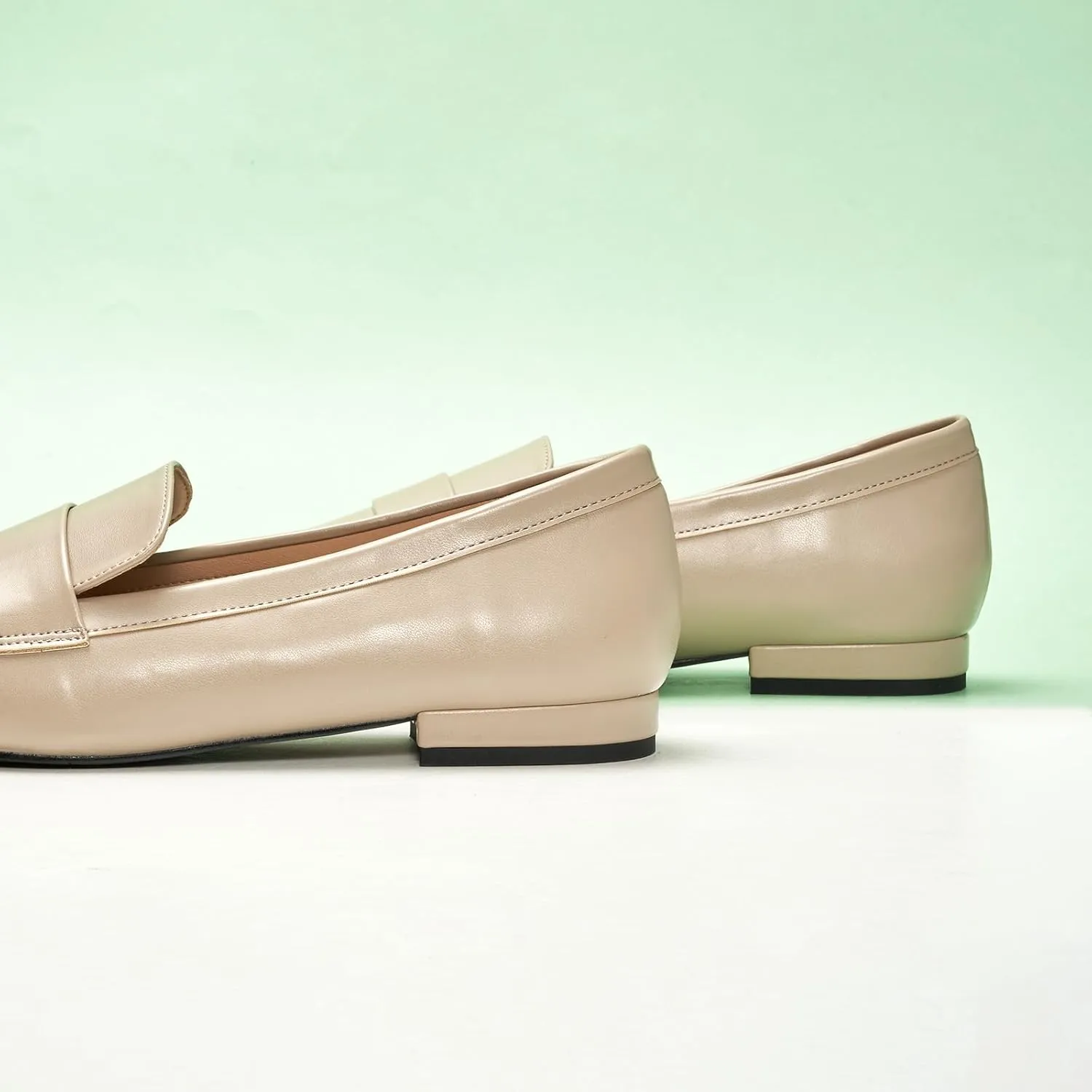C.Paravano Loafers for Women, Slip-ons Penny Loafers Comfortable Dressy for Formal & Casual Wear, Square Toe Flats for Office