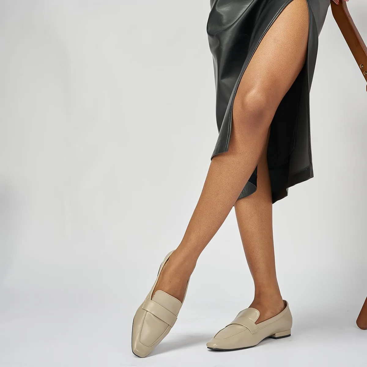 C.Paravano Loafers for Women, Slip-ons Penny Loafers Comfortable Dressy for Formal & Casual Wear, Square Toe Flats for Office