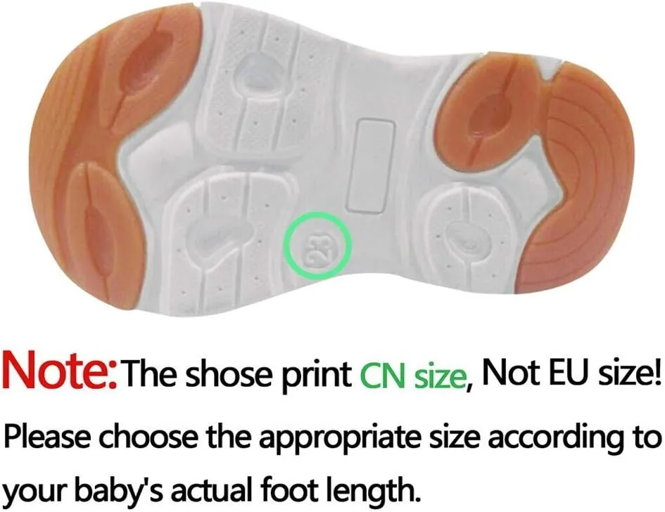 Crochet Sole Non Slip Light up Sneakers for Toddler Boys Kids Soft Rubber Baby First Walking Running Sport Shoes