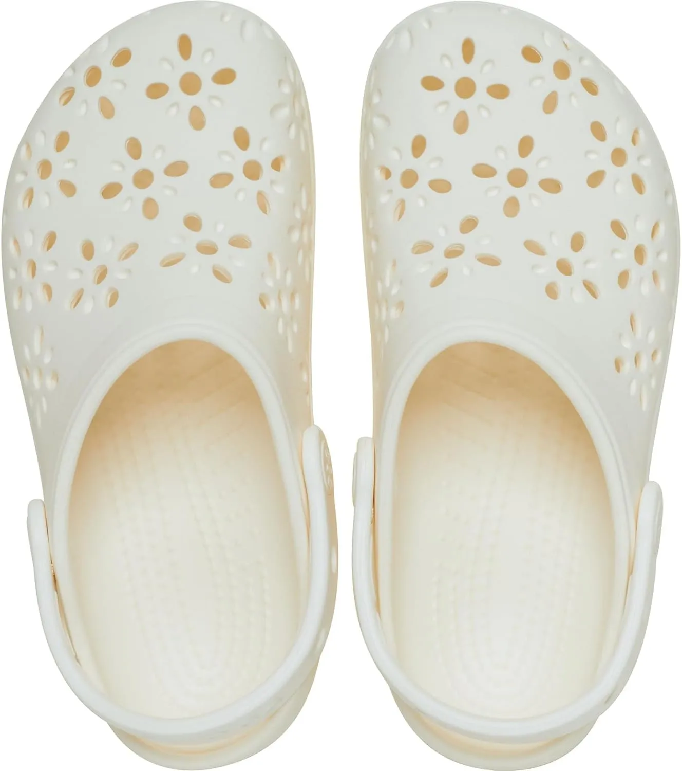Crocs Unisex-Adult Classic Clogs with Floral Cut Out Design