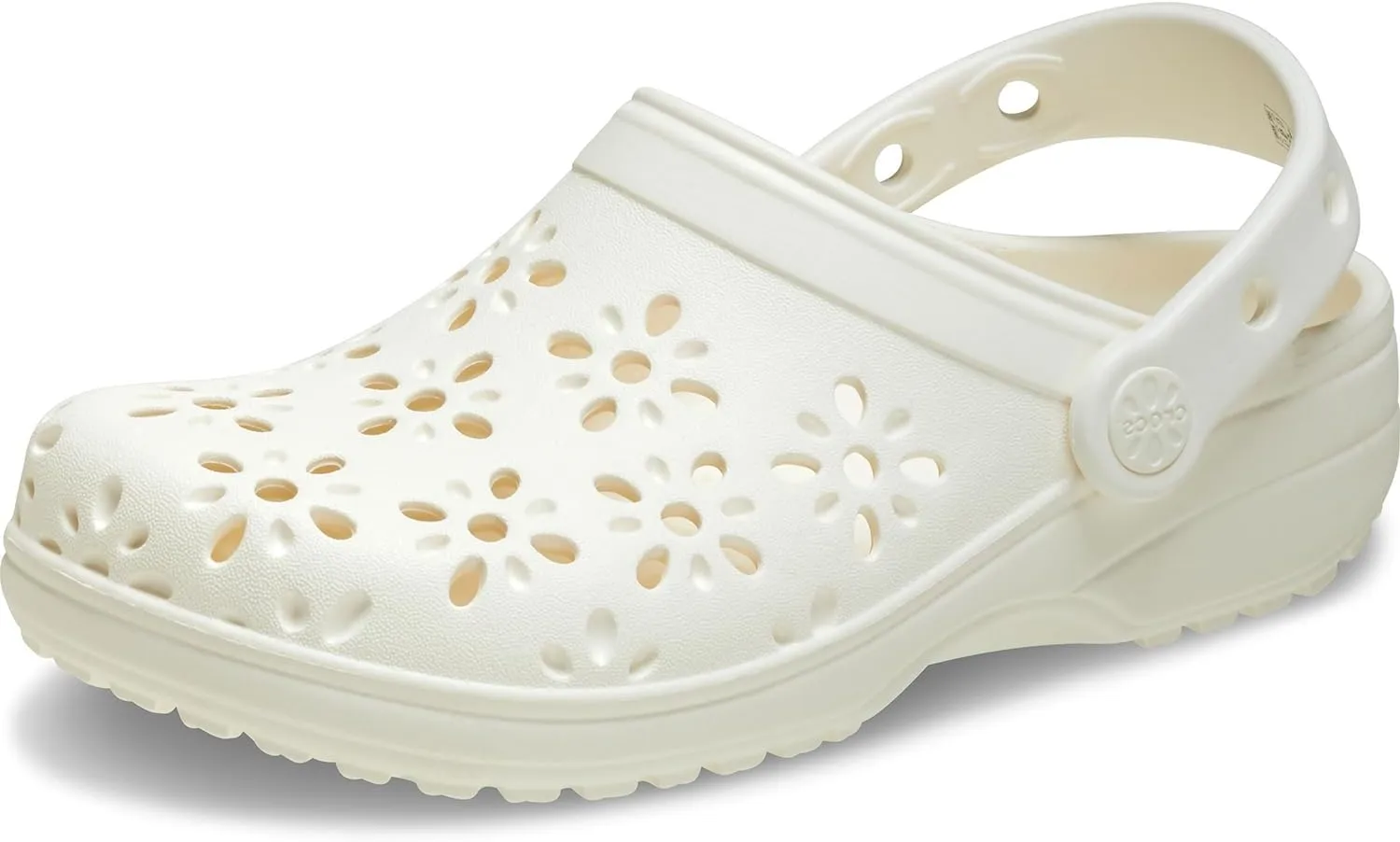 Crocs Unisex-Adult Classic Clogs with Floral Cut Out Design