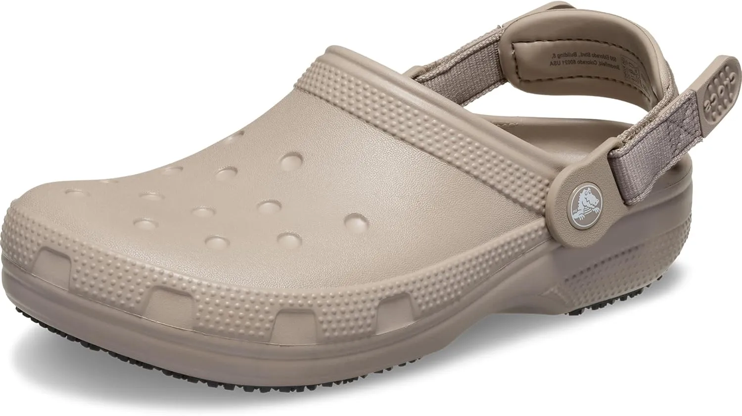 Crocs Unisex-Adult Classic Work Clogs, Slip Resistant Shoes, Taupe, 11 Women/9 Men