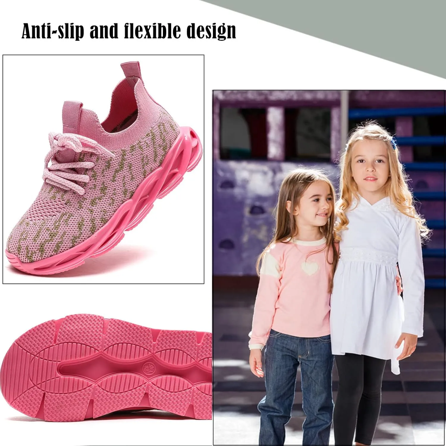 DADAWEN Boys Girls Sneakers Kids Lightweight Breathable Tennis Athletic Running Shoes for Toddler/Little Kid/Big Kid