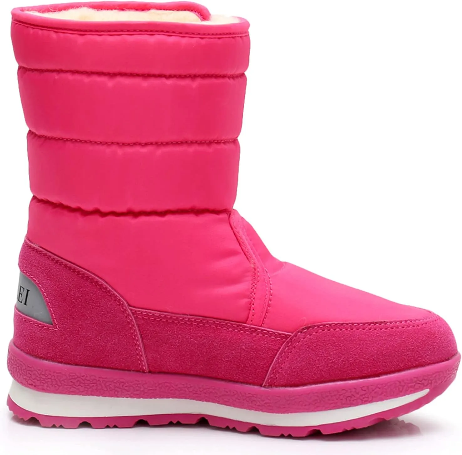 DADAWEN Boys Girls Snow Boots Kids Outdoor Warm Waterproof Slip Resistant Cold Weather Winter Boots