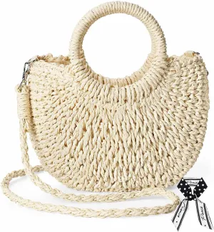 Dailyacc Straw Shoulder Bag For Women Woven Purse Beach Envelope Clutch Straws Wallet
