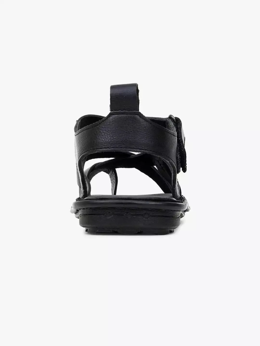 Dalton Black Leather Sandals