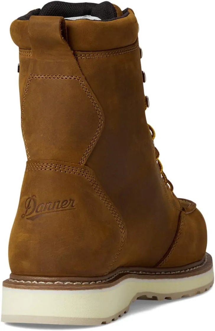 Danner Cedar River 8” Waterproof Aluminum Toe Work Boots for Men - Premium Leather with Breathable Danner Dry & Slip-Resistant Outsole, EH Rated