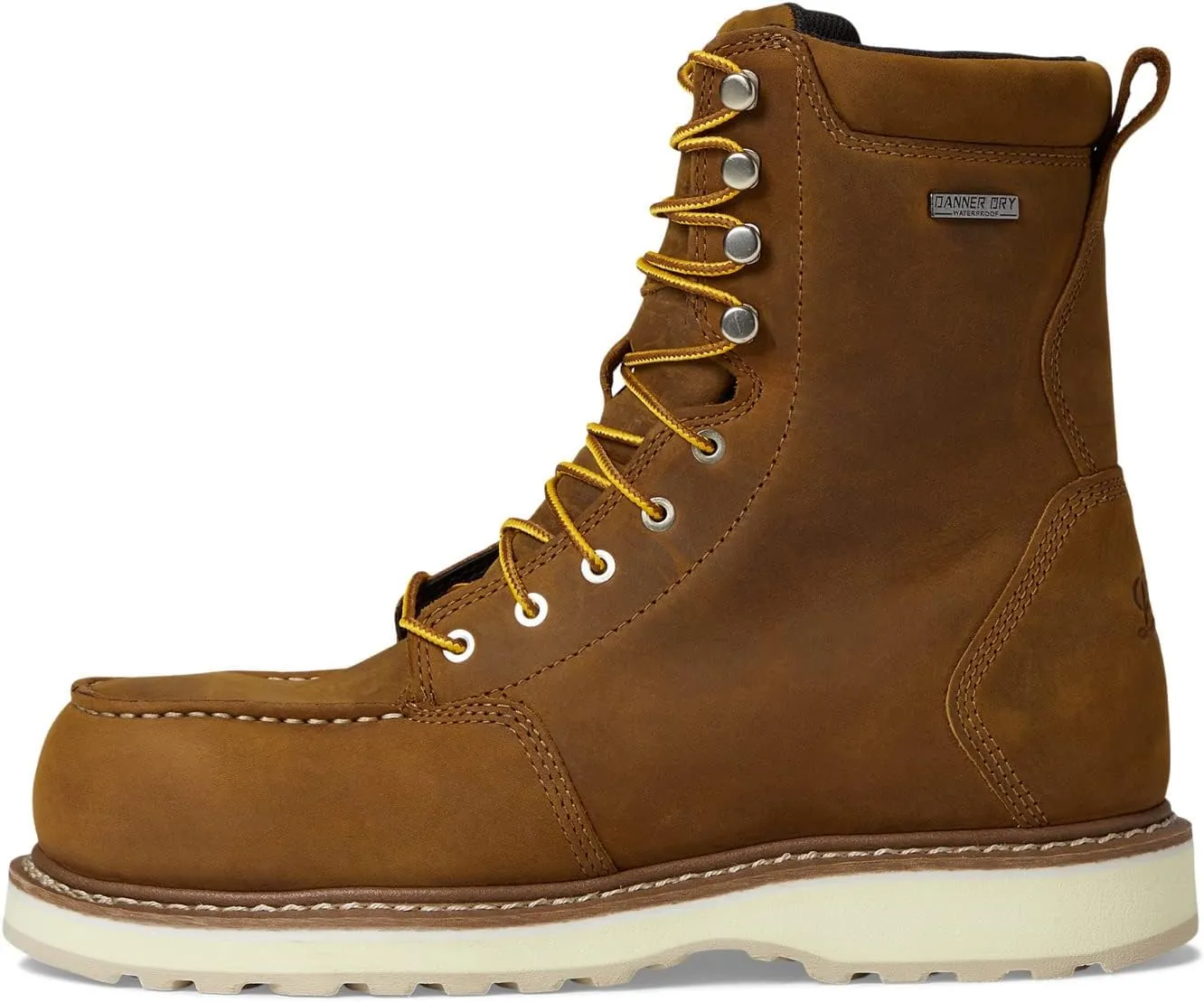 Danner Cedar River 8” Waterproof Aluminum Toe Work Boots for Men - Premium Leather with Breathable Danner Dry & Slip-Resistant Outsole, EH Rated