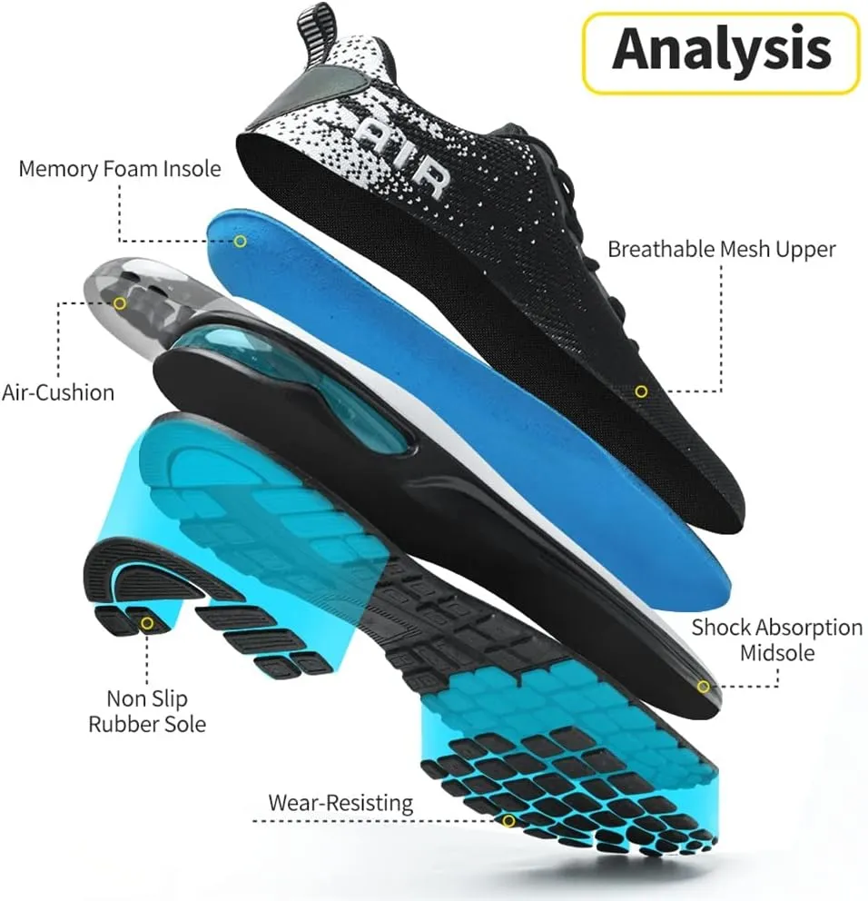 Dannto Women's Lightweight Walking Sneakers Air Cushion Tennis Athletic Running Fashion Sport Shoes for Girls
