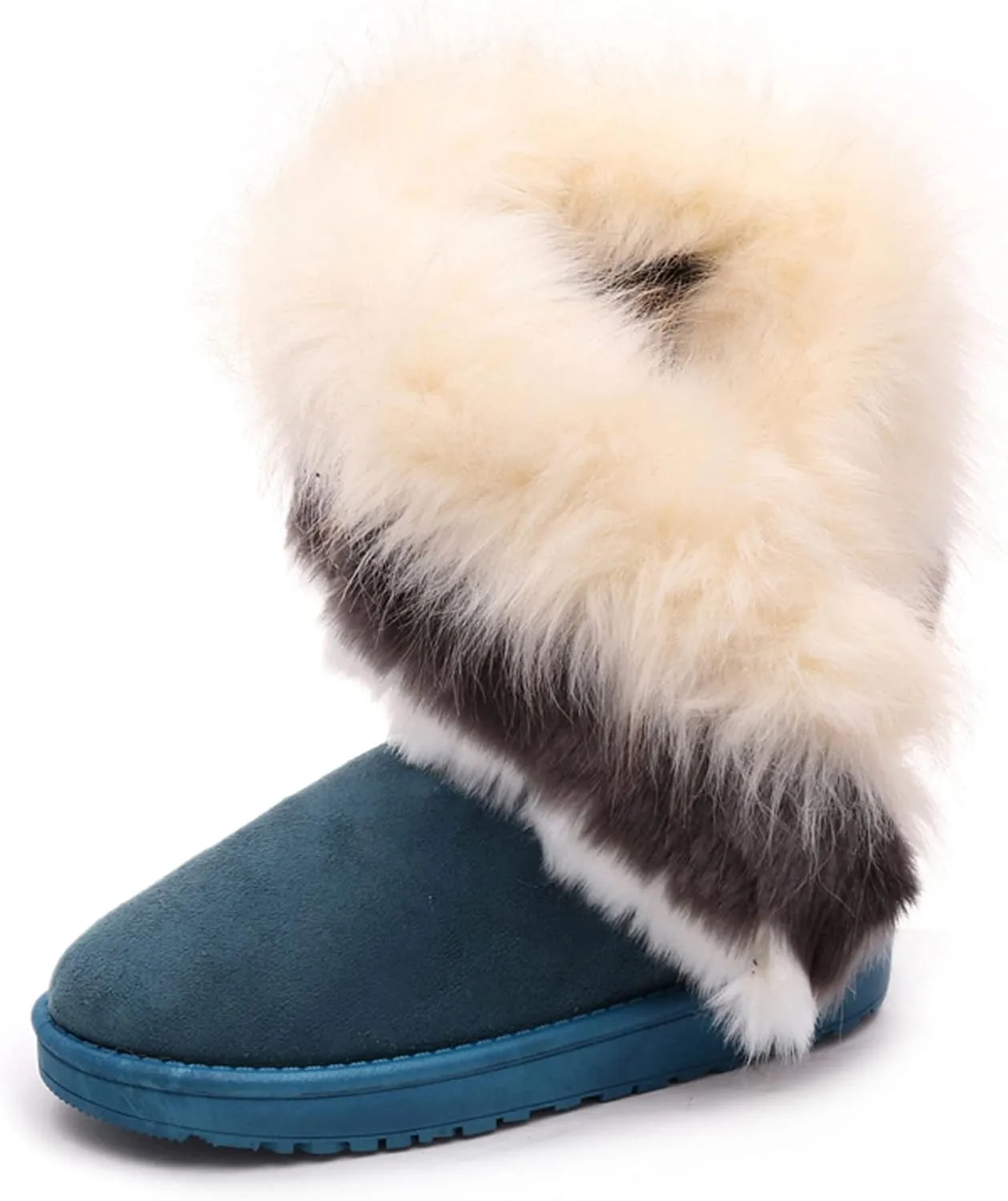 Dear Time Women's Warm Winter Snow Boots Wide Mid Calf Fashion Casual Ankle Booties Outdoor Anti-Slip Platform Boots Shoes for Girls