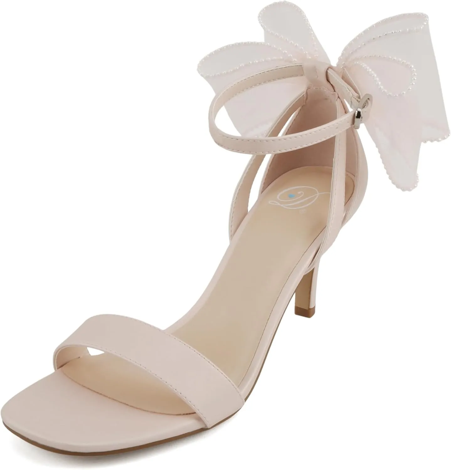 Delicious Everly ~ Women Ankle Strap Low Heel Bridal Dress Sandals