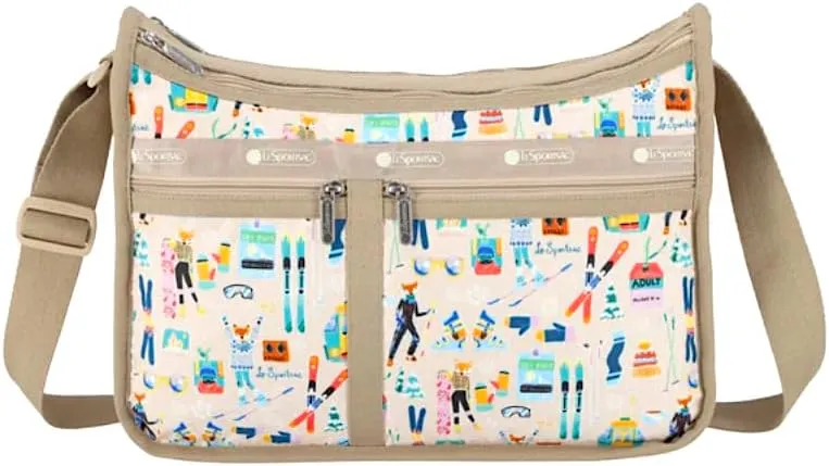Deluxe Everyday Bag Skiing Foxes print