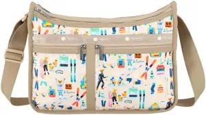 Deluxe Everyday Bag Skiing Foxes print