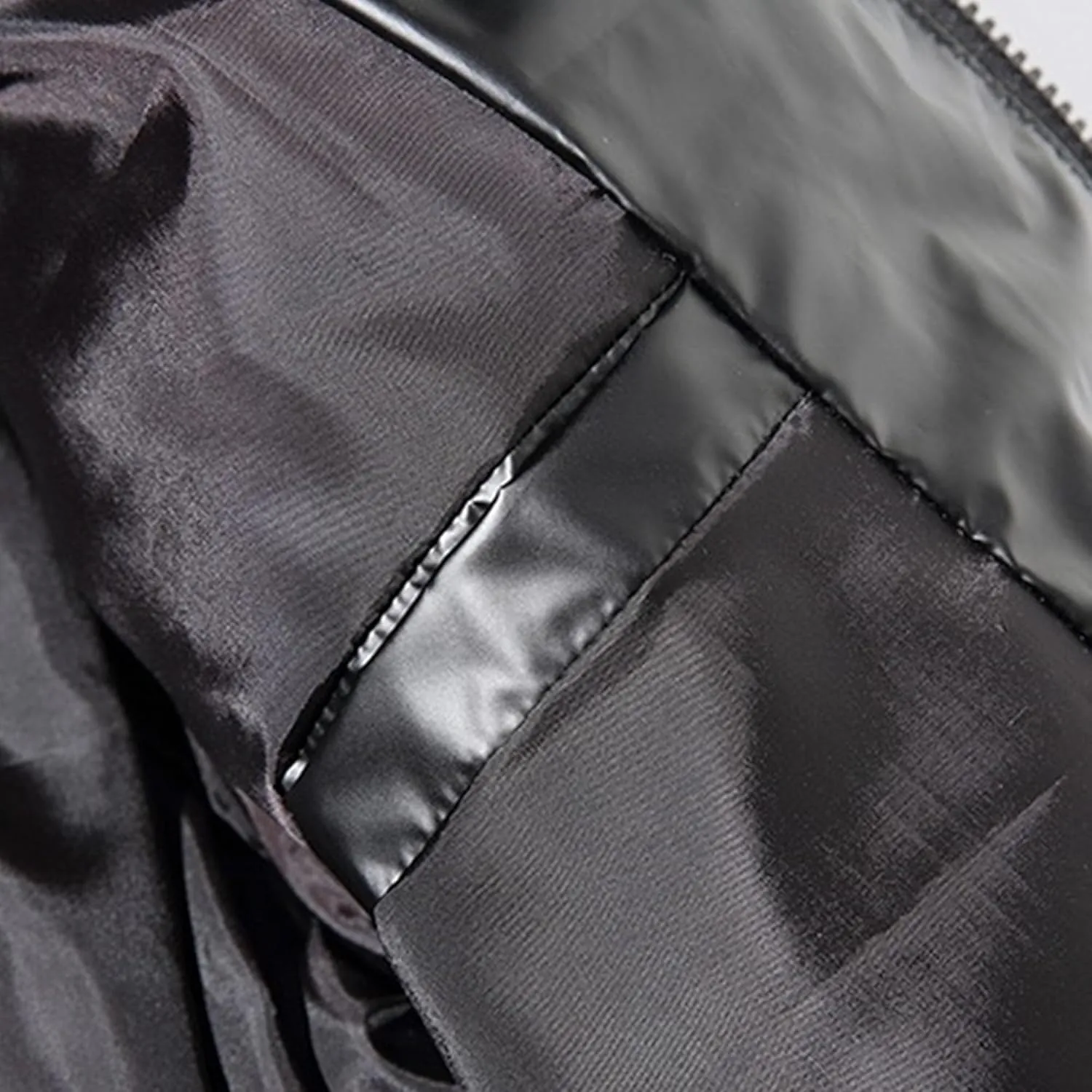 DGHM-JLMY Men's Glossy Padded Winter Hood Coat Metallic Full Zip Down Quilted Puffer Jacket Warm Plus Size Shiny Hooded Coat
