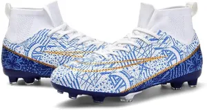 DHOVOR Men's Football Cleats Football Shoes Adult Athletics High-Top Football Trainers Football Cleats Teenagers Outdoor and Indoor Soccer Shoes