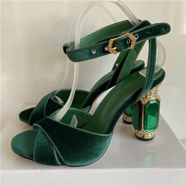 Diamond Heel Sandals