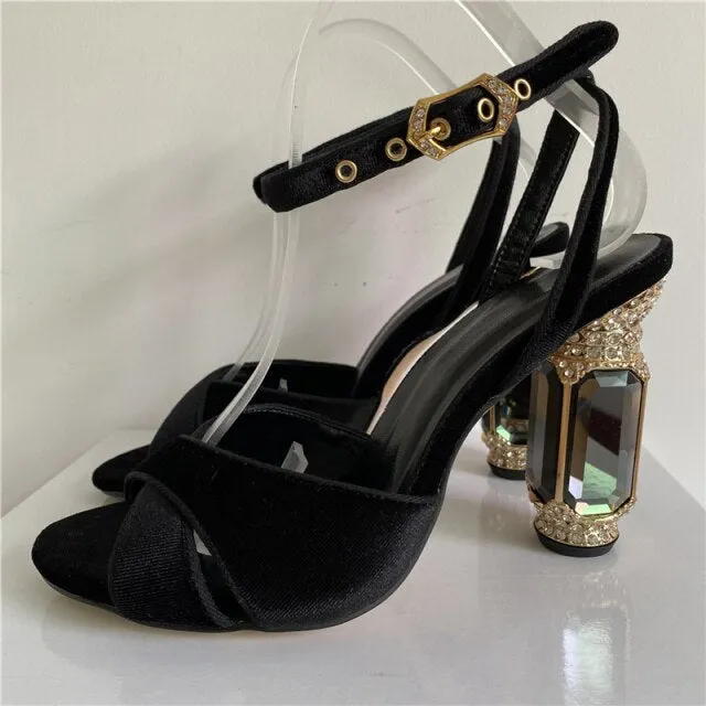 Diamond Heel Sandals