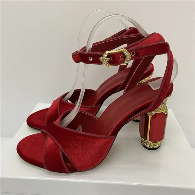 Diamond Heel Sandals