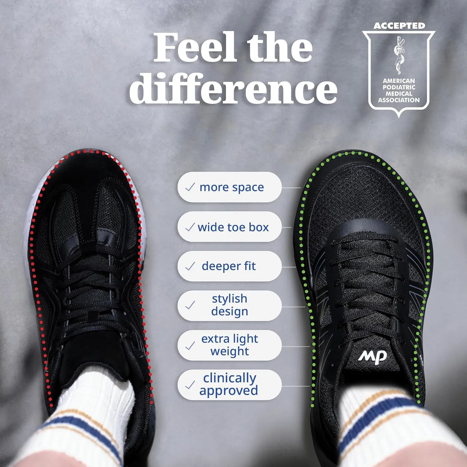 Diawin Wide Shoes for Women – Wide Toe Box, Smooth Interior, Breathable Design, Extra Depth – Perfect for Hallux, Sensitive, Swollen, Diabetic Feet, All-Day Comfort, Lightweight Walking & Foot Support