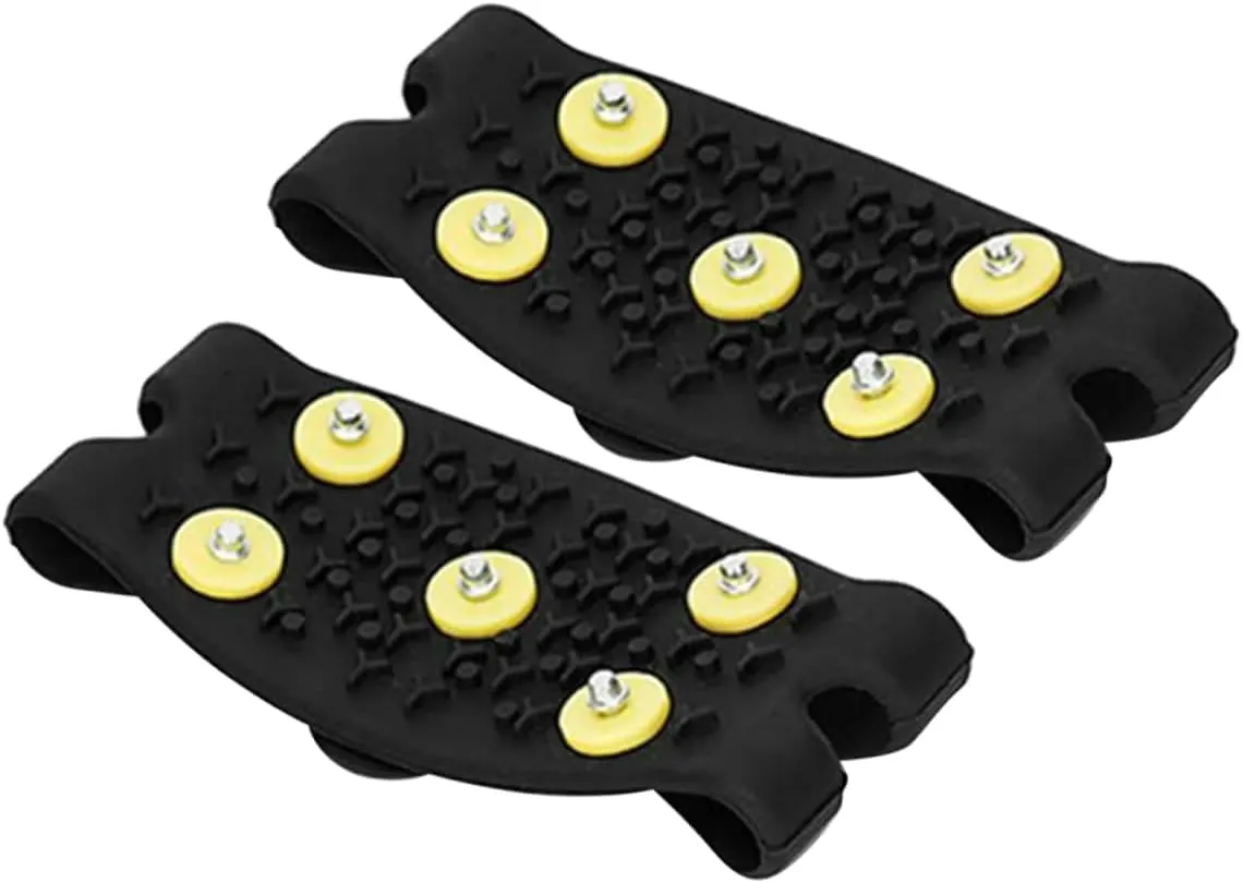 Didiseaon Shoe Grippers for Winter Non-Slip Crampons Ice Shoes Grippers Snow Universal Anti-Slip Spikes