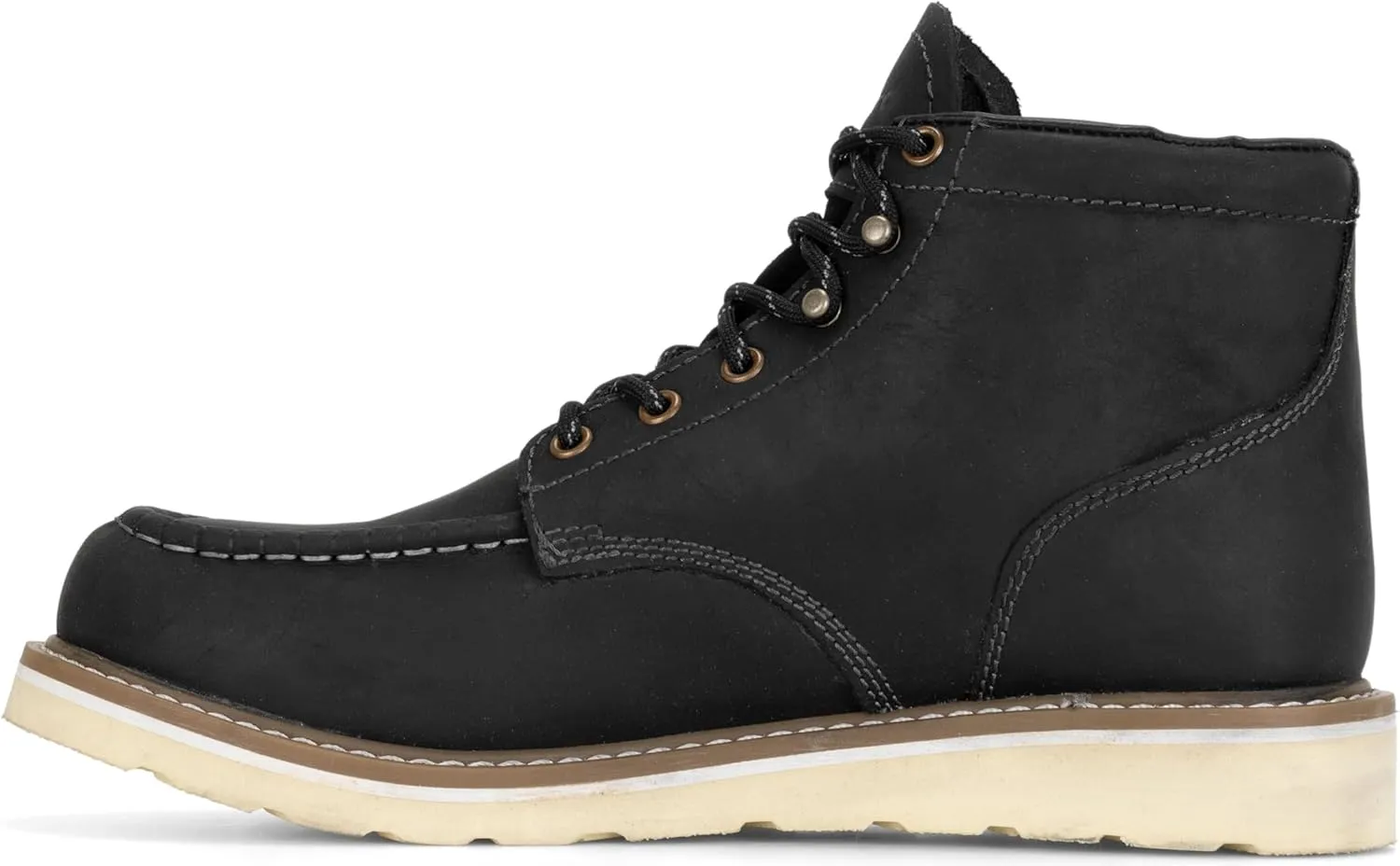 DieHard Mustang Wedge Black Boot – Soft Toe, Full Grain Leather, Slip-Resistant, Electrical Hazard Protection