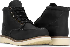 DieHard Mustang Wedge Black Boot – Soft Toe, Full Grain Leather, Slip-Resistant, Electrical Hazard Protection