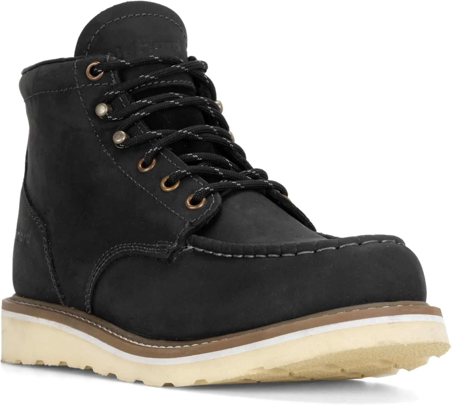 DieHard Mustang Wedge Black Boot – Soft Toe, Full Grain Leather, Slip-Resistant, Electrical Hazard Protection
