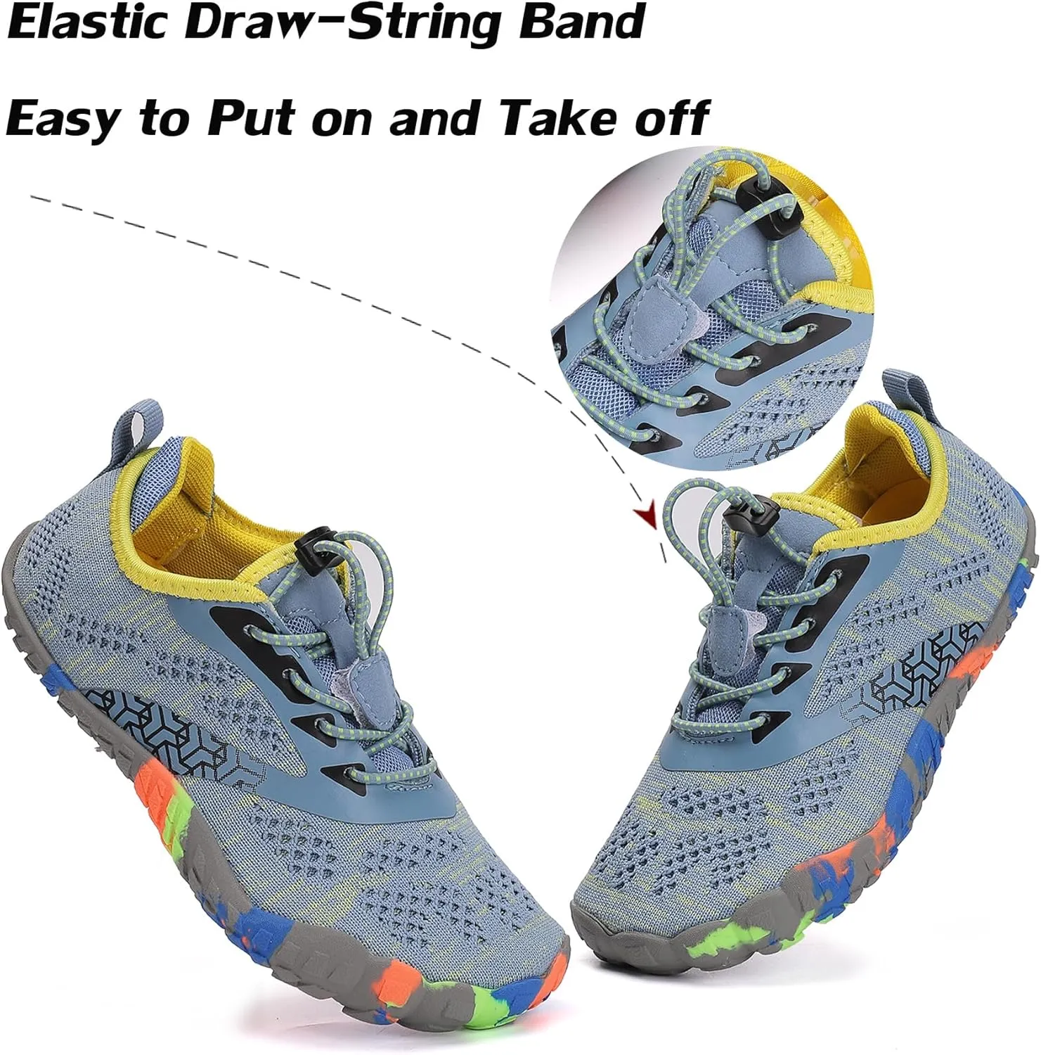 DimaiGlobal Kids Barefoot Shoes Boys Trail Running Shoes Girls Running Shoes Sneakers Athletic Tennis Shoes Toddler Little Kid Big Kid