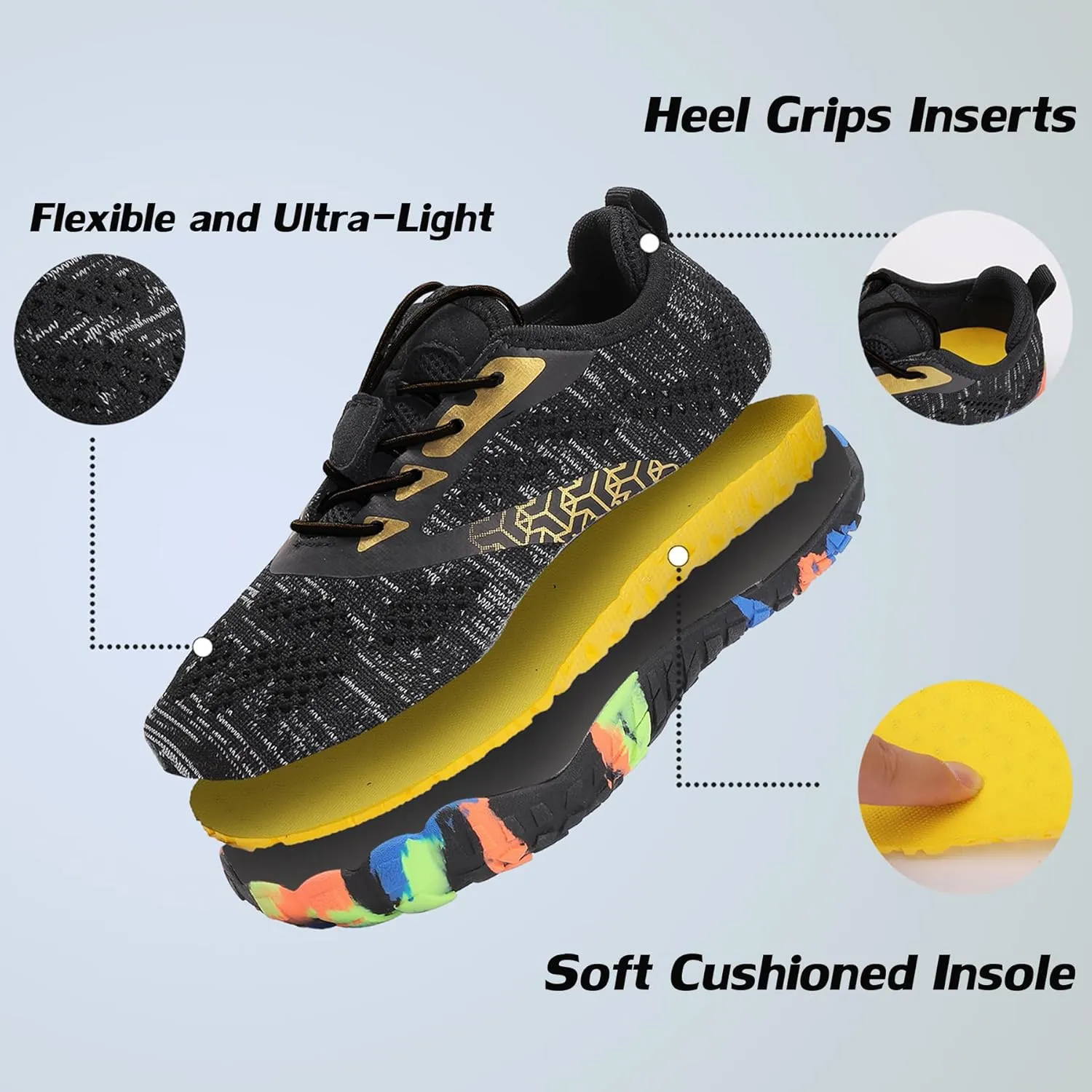 DimaiGlobal Kids Barefoot Shoes Boys Trail Running Shoes Girls Running Shoes Sneakers Athletic Tennis Shoes Toddler Little Kid Big Kid