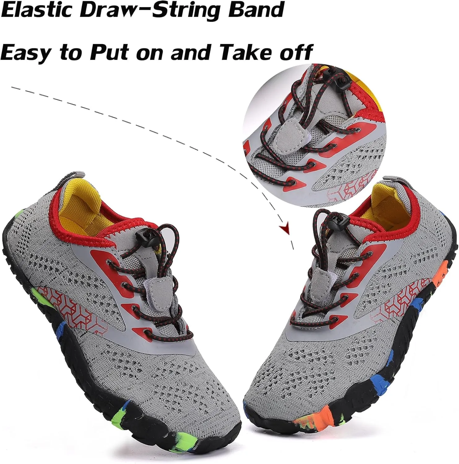 DimaiGlobal Kids Barefoot Shoes Boys Trail Running Shoes Girls Running Shoes Sneakers Athletic Tennis Shoes Toddler Little Kid Big Kid