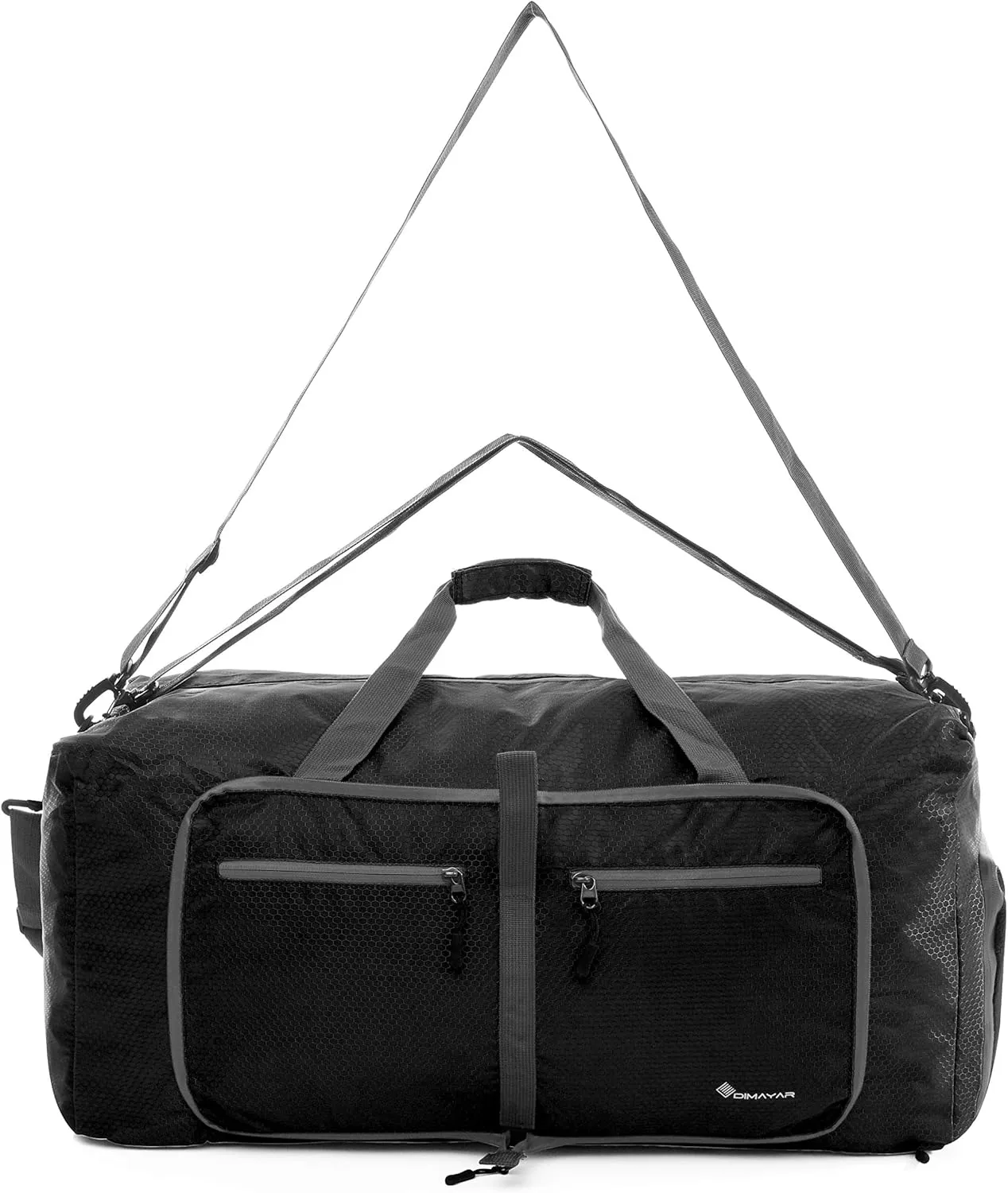 Dimayar Travel Duffle Bag for Men Women - Foldable Duffel Bag with Shoes Compartment - Overnight Bags Waterproof & Tear Resistant(115L,Black)