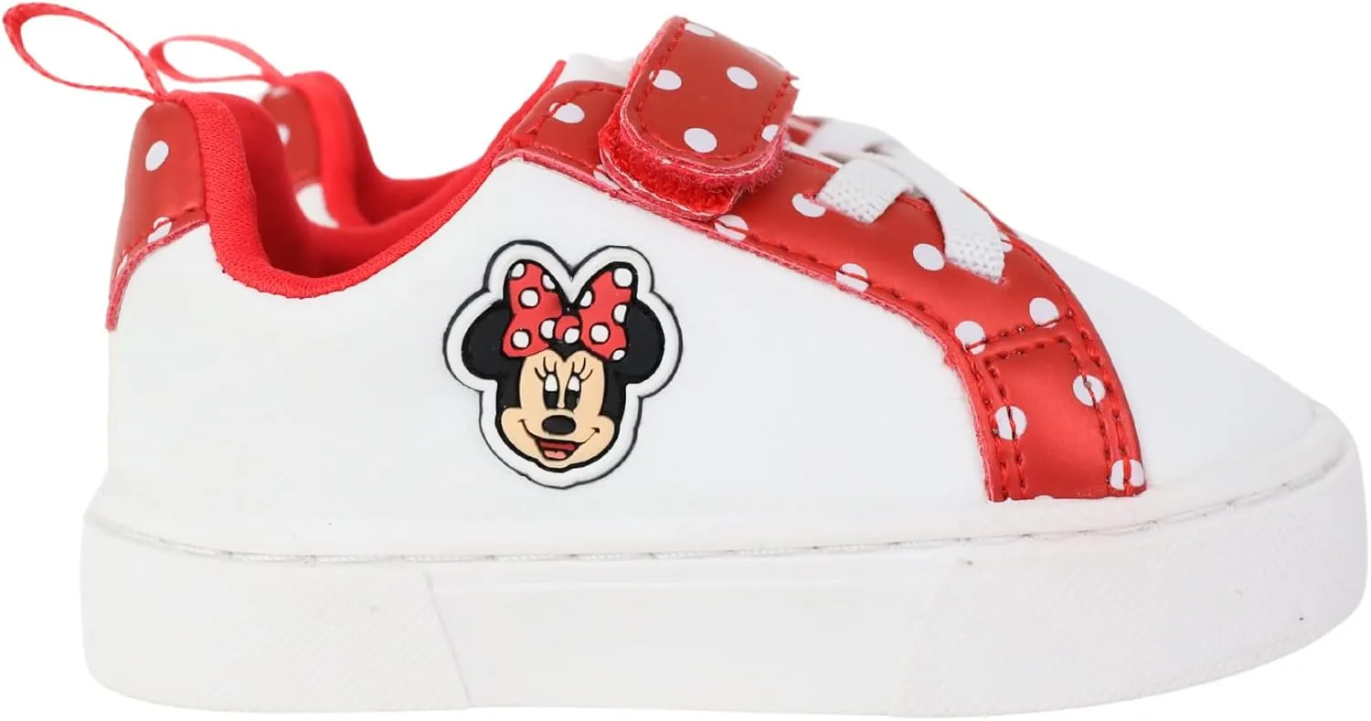 Disney Infant Girls Minnie Mouse Low Top Hook and Loop Sneakers