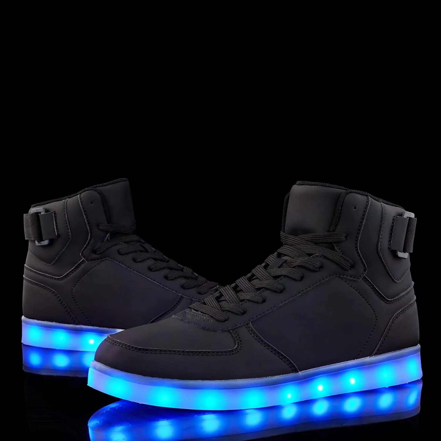 DIYJTS Unisex LED Light Up Shoes, Fashion High Top LED Sneakers USB Rechargeable Glowing Luminous Shoes for Men, Women, Teens