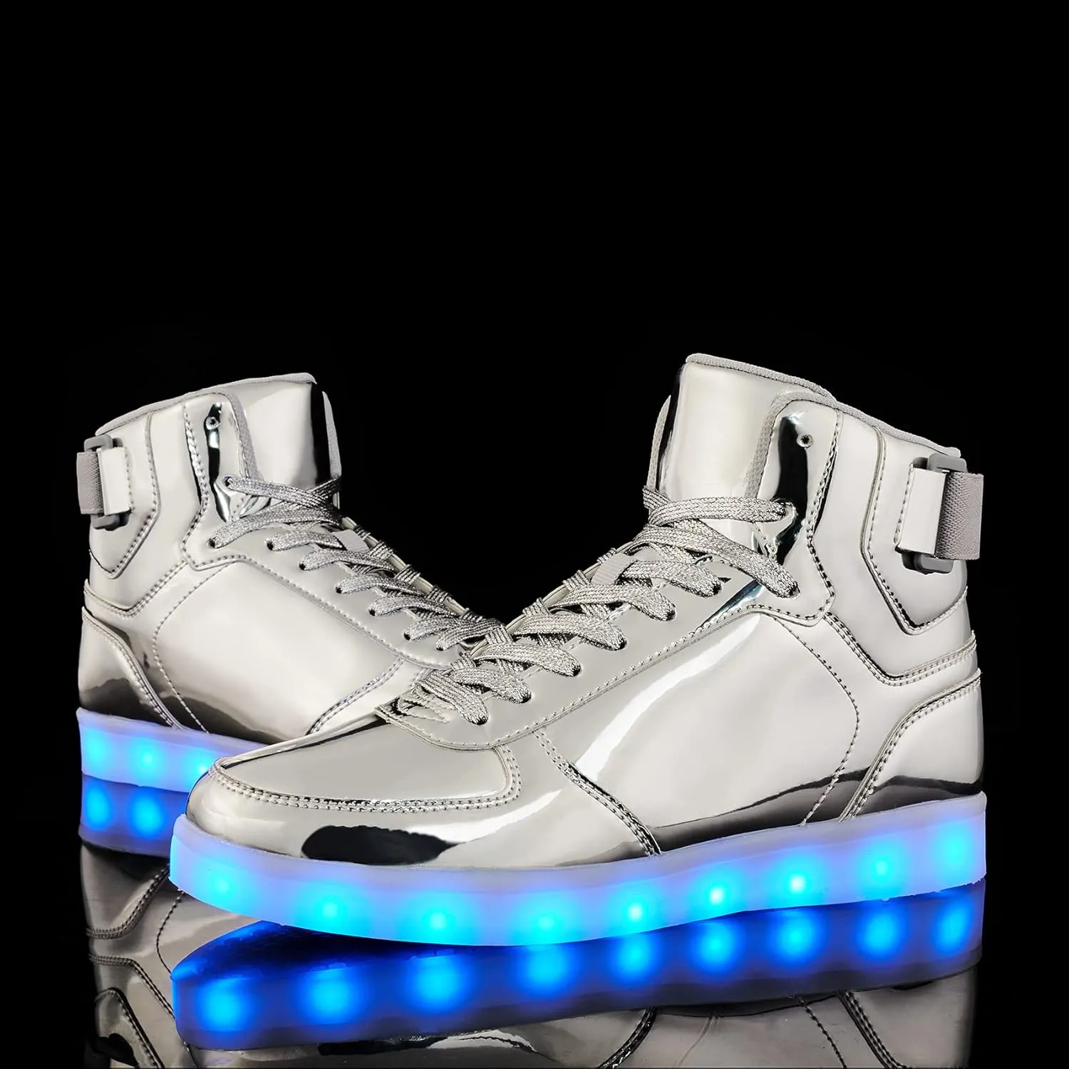 DIYJTS Unisex LED Light Up Shoes, Fashion High Top LED Sneakers USB Rechargeable Glowing Luminous Shoes for Men, Women, Teens