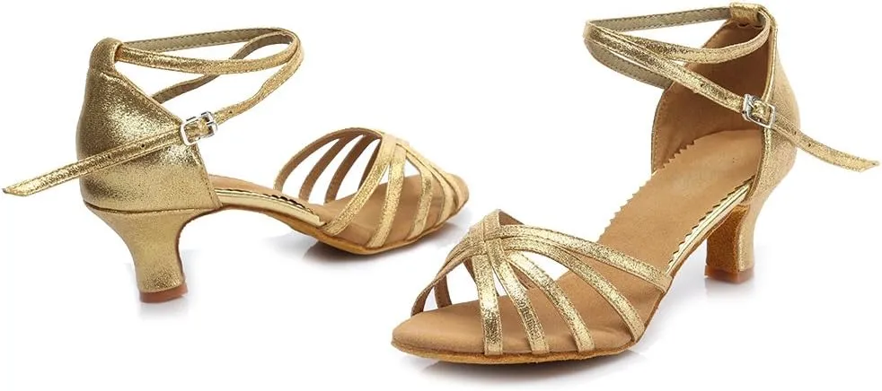 DKZSYIM Women Latin Dance Shoes Ballroom Salsa Tango Practice Performence Party Dancing Shoes,Model 1810-6