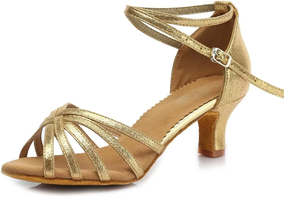 DKZSYIM Women Latin Dance Shoes Ballroom Salsa Tango Practice Performence Party Dancing Shoes,Model 1810-6