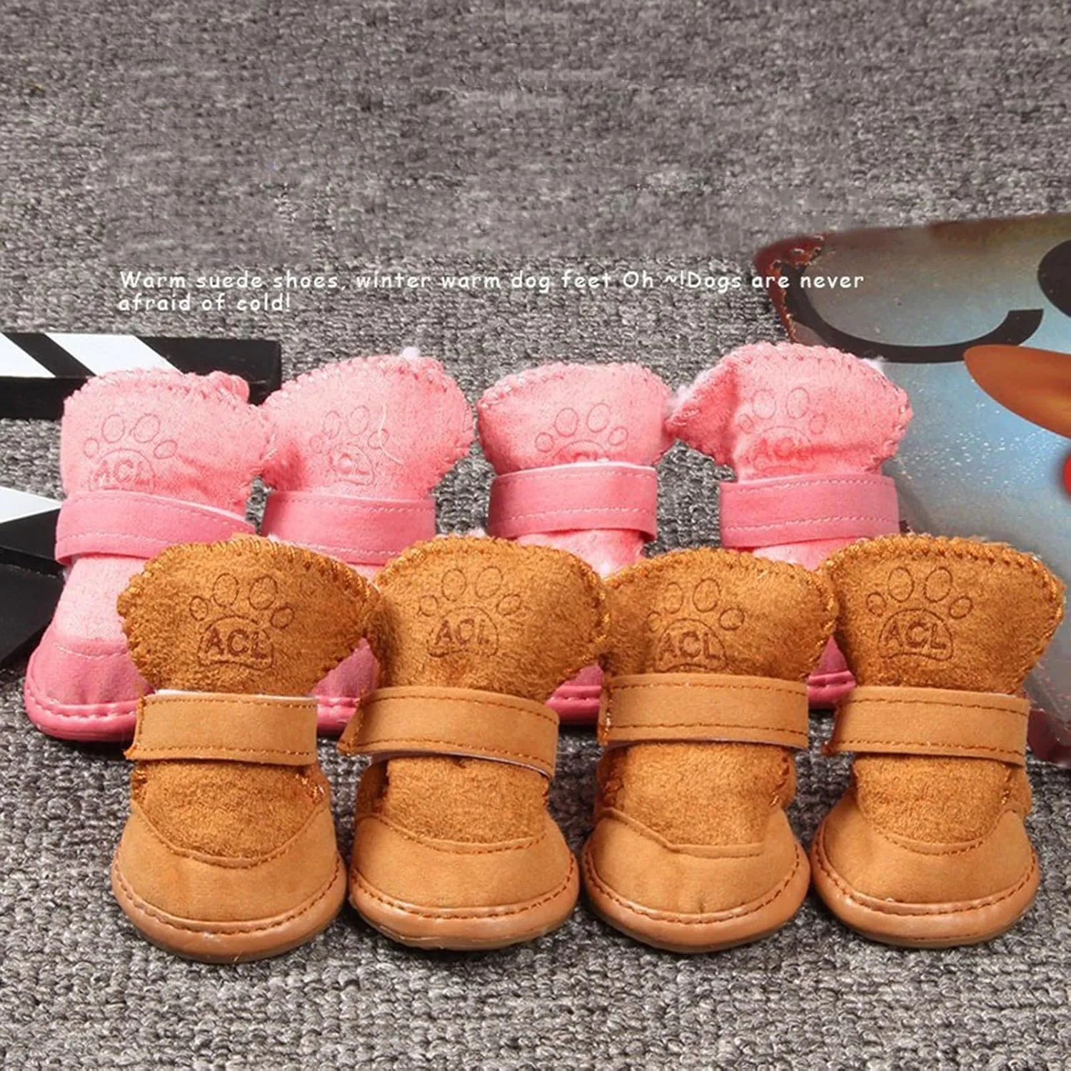 Dog Snow Boots Dog Boots for Snow and Ice Pet Snow Boots Small Dogs Pet Winter Shoes Pet Outdoor Shoes Non-Slip Dog Shoe Dog Boots for Snow and Ice