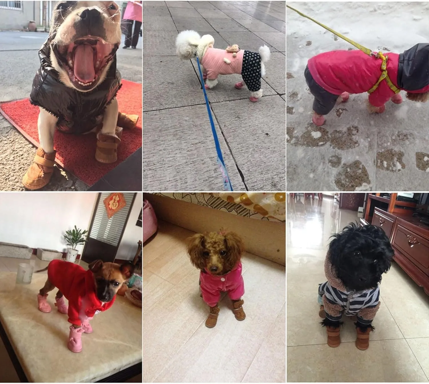 Dog Snow Boots Dog Boots for Snow and Ice Pet Snow Boots Small Dogs Pet Winter Shoes Pet Outdoor Shoes Non-Slip Dog Shoe Dog Boots for Snow and Ice
