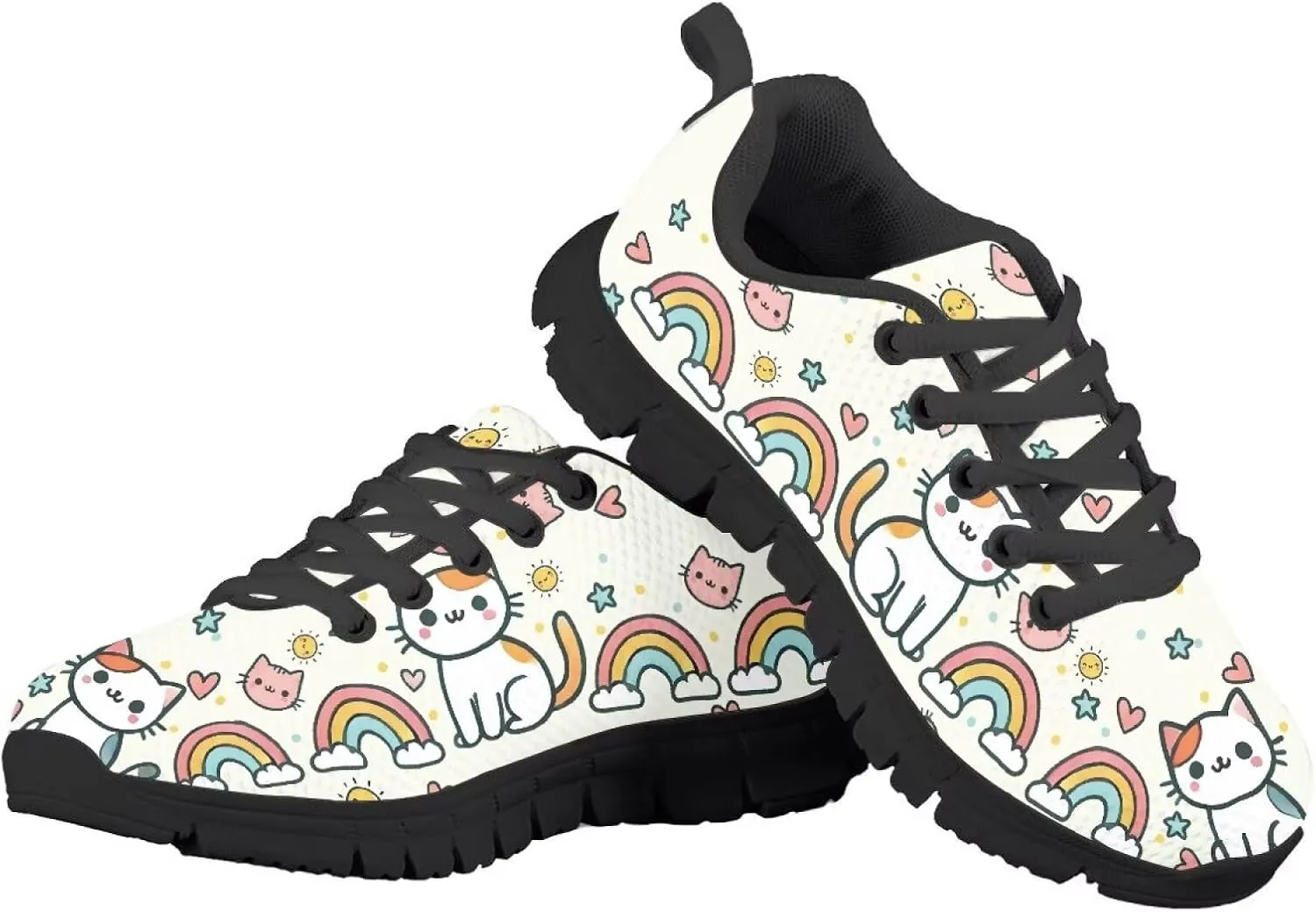 Doojoayie Cute Shoes for Girls Non-Slip Running Sneakers for Daily Causal
