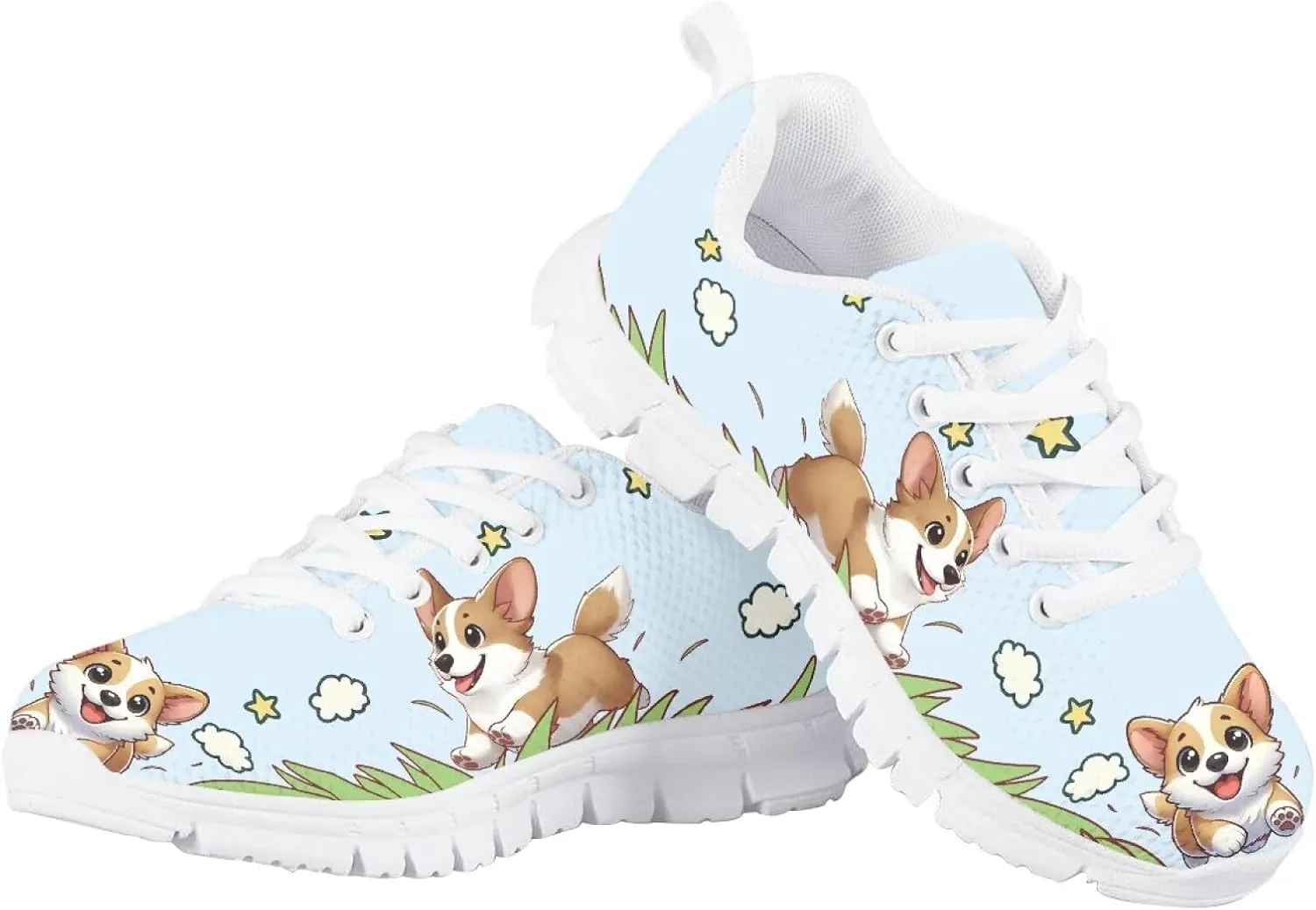 Doojoayie School Tennis Shoes for Girls Running Shoes Animal Pattern Casual Sneakers
