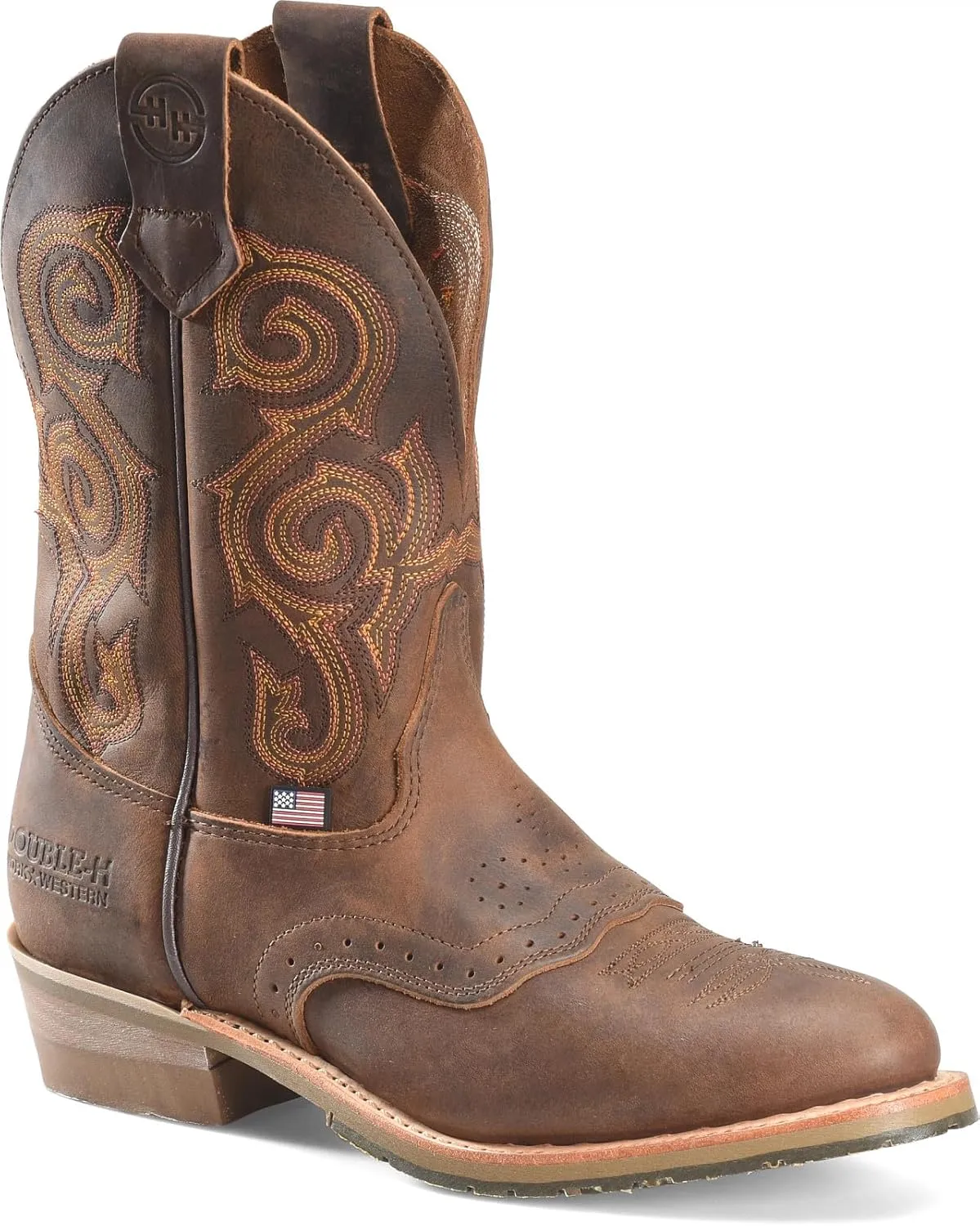 DOUBLE-H Men's Rockdale 11" U Toe Roper Boots