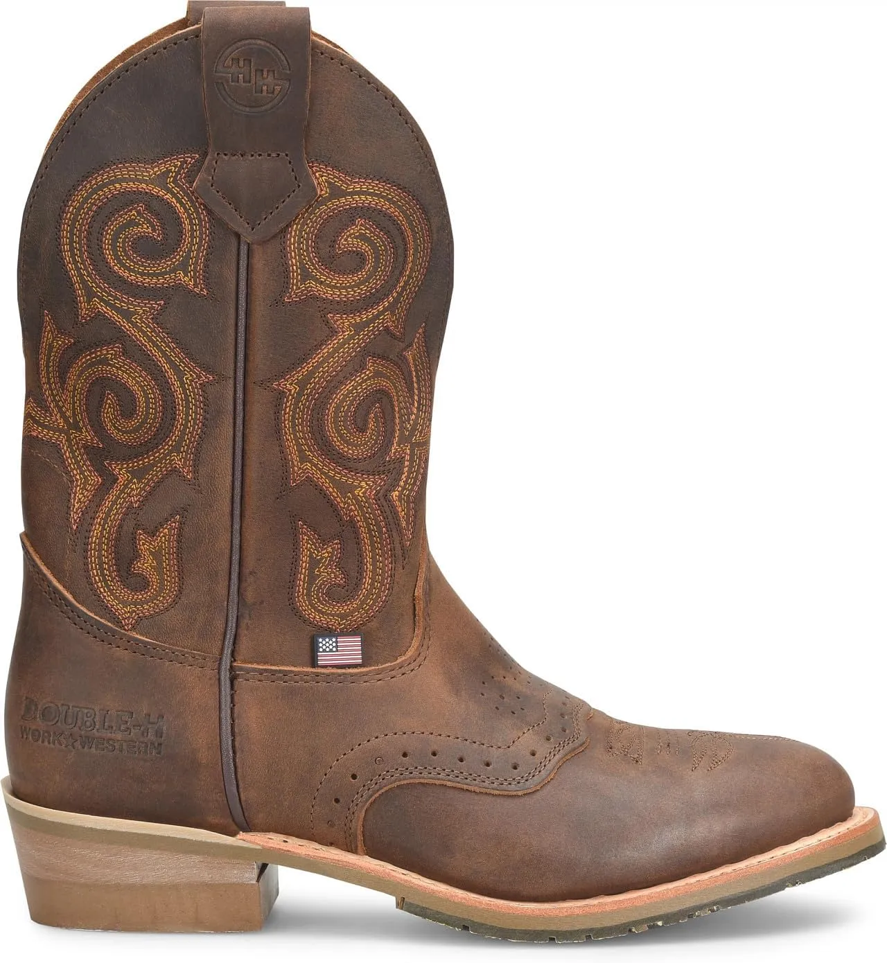 DOUBLE-H Men's Rockdale 11" U Toe Roper Boots