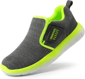 DREAM PAIRS Boys Girls Shoes Kids Slip on Tennis EZ-Ons MightyMovers Running Athletic Barefoot Zero Drop Sports Sneakers