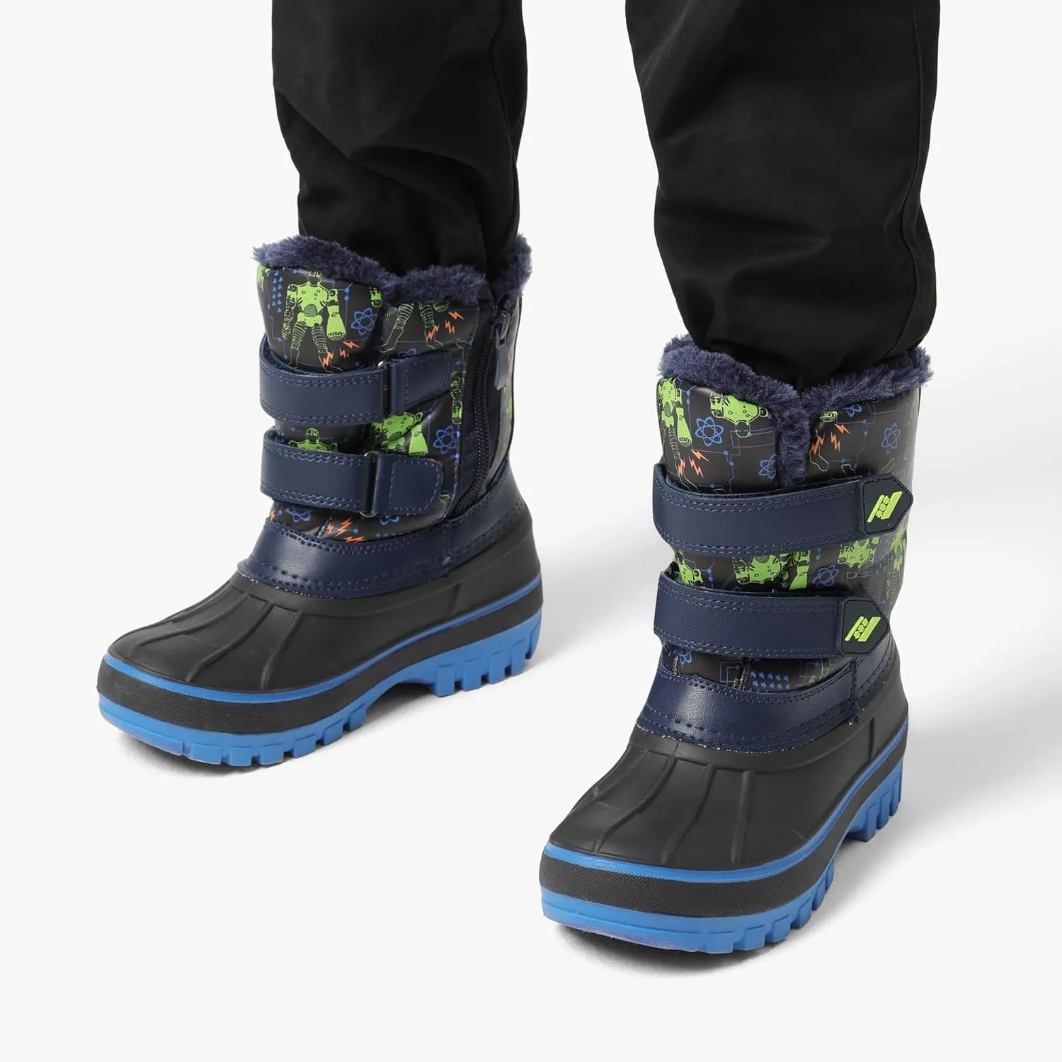 DREAM PAIRS Boys Girls Snow Boots Water-Resistant Outdoor Sport Warm Cozy Anti-Slip Cute Ankle Winter Shoes for Toddler/Little/Big Kid