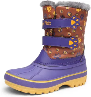 DREAM PAIRS Boys Girls Snow Boots Water-Resistant Outdoor Sport Warm Cozy Anti-Slip Cute Ankle Winter Shoes for Toddler/Little/Big Kid