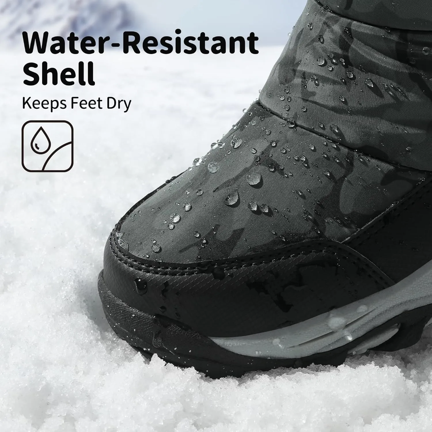 DREAM PAIRS Boys Girls Snow Boots Waterproof Hook and Loop Mid Calf Faux Fur Lining Winter Shoes for Little/Big Kids